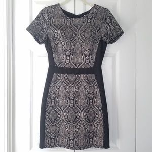 Rhyme Los Angeles Metallic Paisley Cocktail Dress